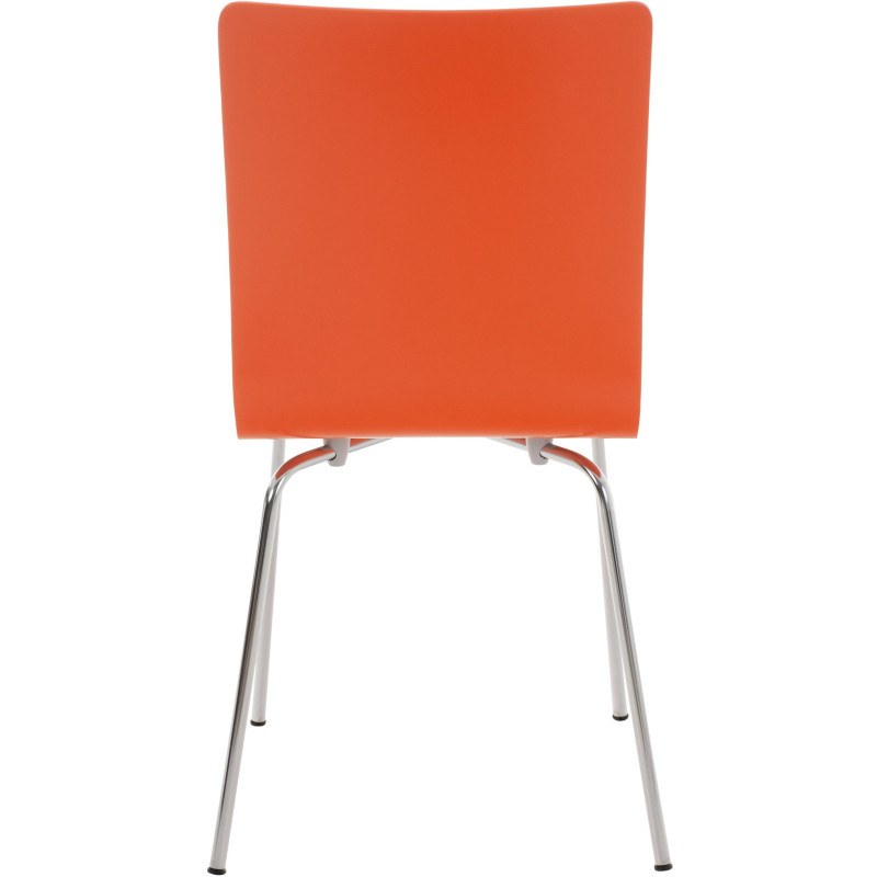 Chaise moderne minimaliste en Bois Orange Métal Argenté Zarnys - 5