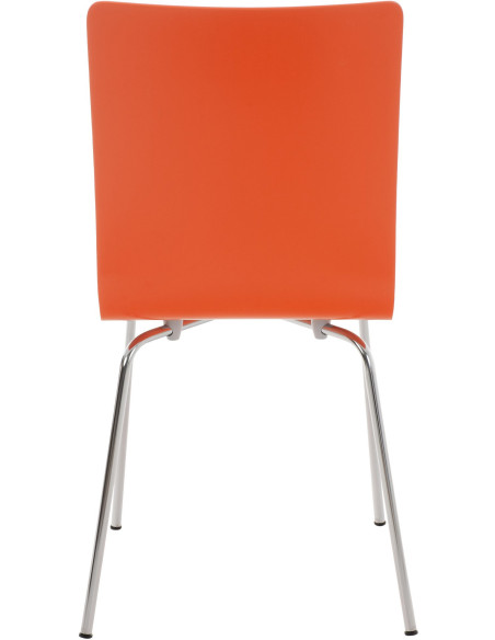 Chaise moderne minimaliste en Bois Orange Métal Argenté Zarnys - 5