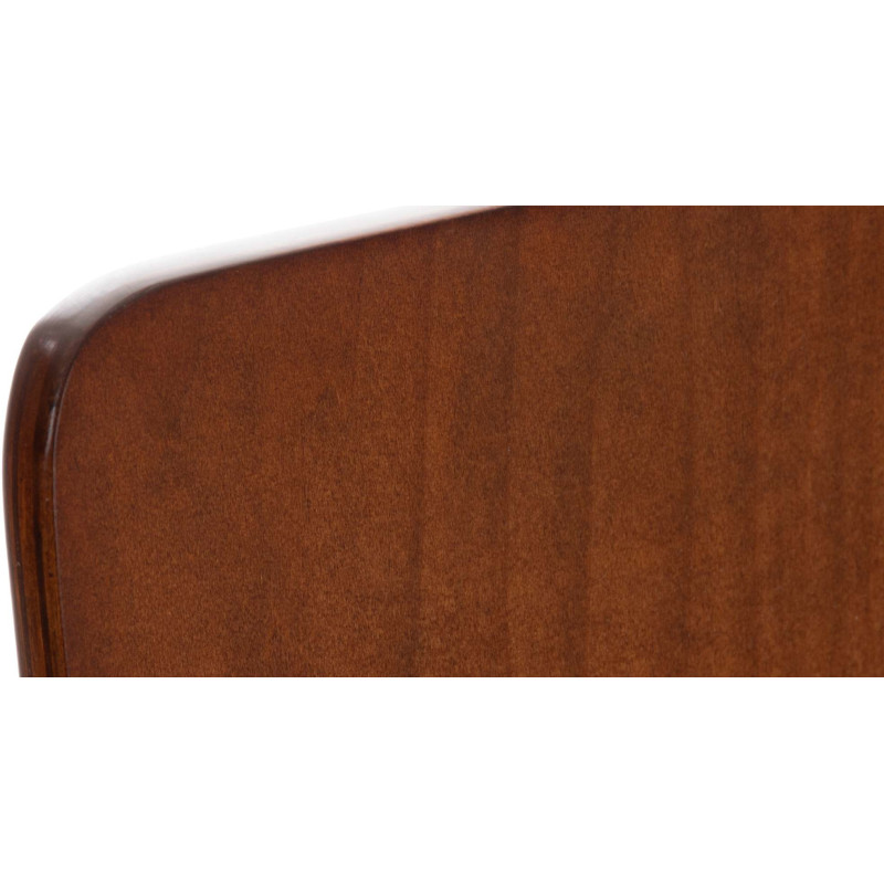 Chaise moderne minimaliste en Bois Marron Métal Argenté Zarnys  - 7