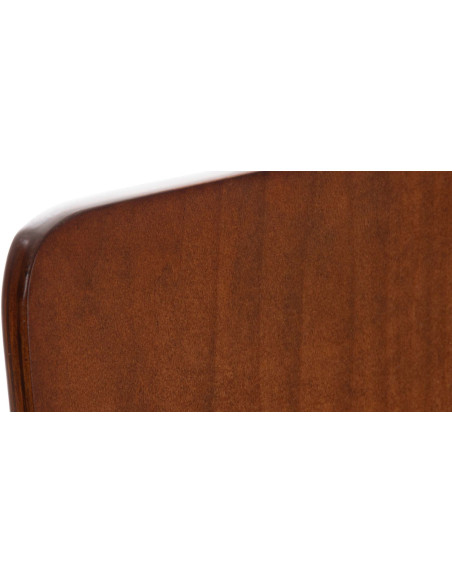 Chaise moderne minimaliste en Bois Marron Métal Argenté Zarnys  - 7