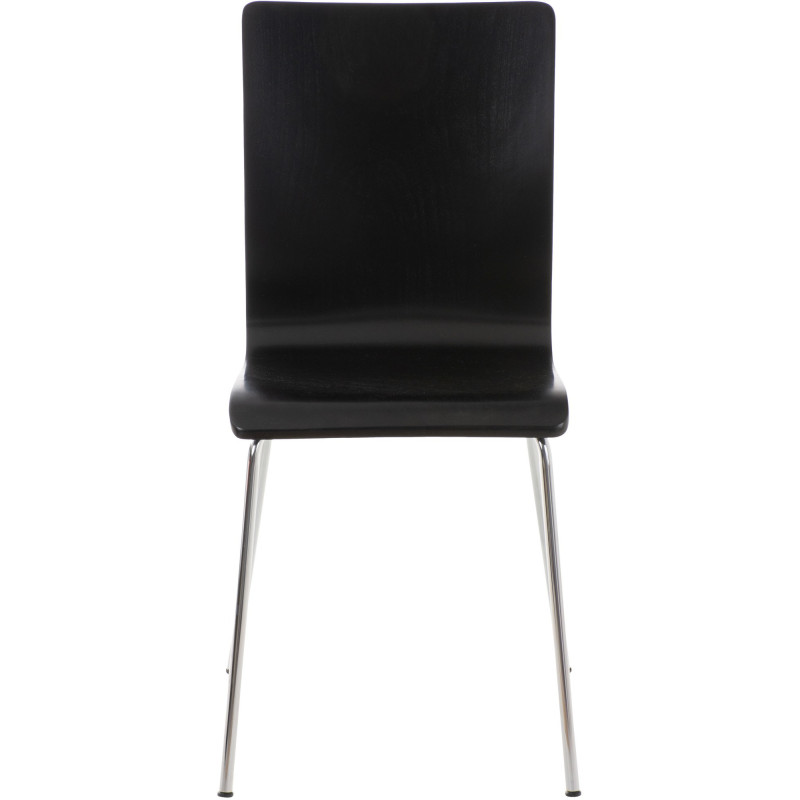 Chaise moderne minimaliste en Bois Noir Métal Argenté Zarnys - 2