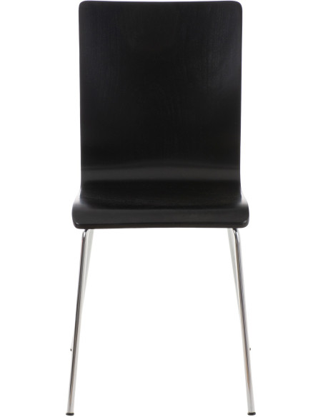 Chaise moderne minimaliste en Bois Noir Métal Argenté Zarnys - 2