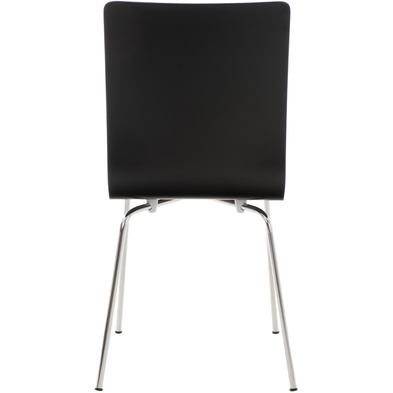 Chaise moderne minimaliste en Bois Noir Métal Argenté Zarnys - 5