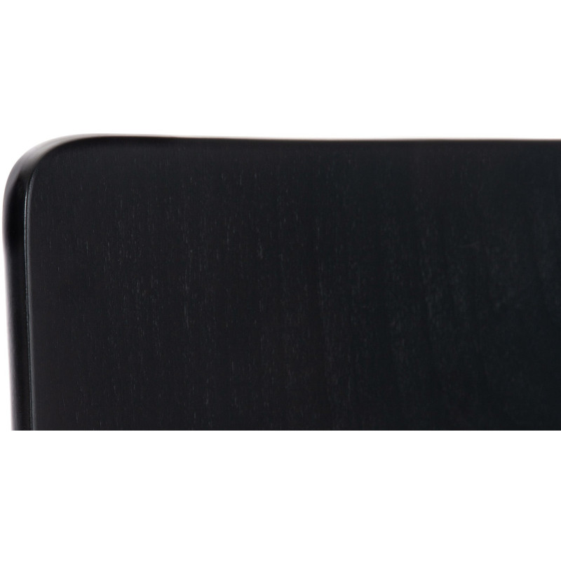 Chaise moderne minimaliste en Bois Noir Métal Argenté Zarnys - 7