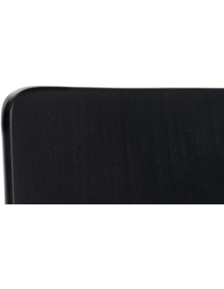 Chaise moderne minimaliste en Bois Noir Métal Argenté Zarnys - 7