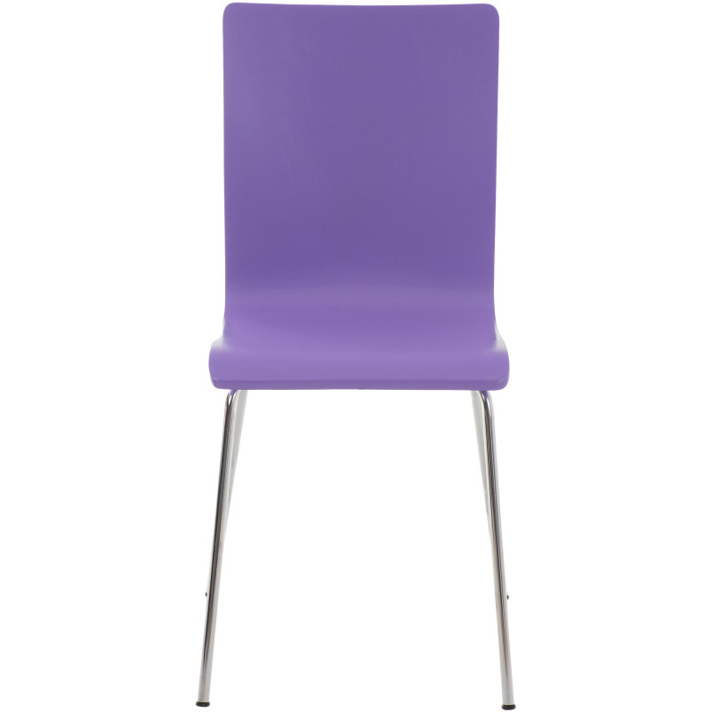 Chaise moderne minimaliste en Bois Violet Métal Argenté Zarnys - 2