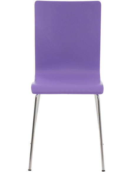 Chaise moderne minimaliste en Bois Violet Métal Argenté Zarnys - 2