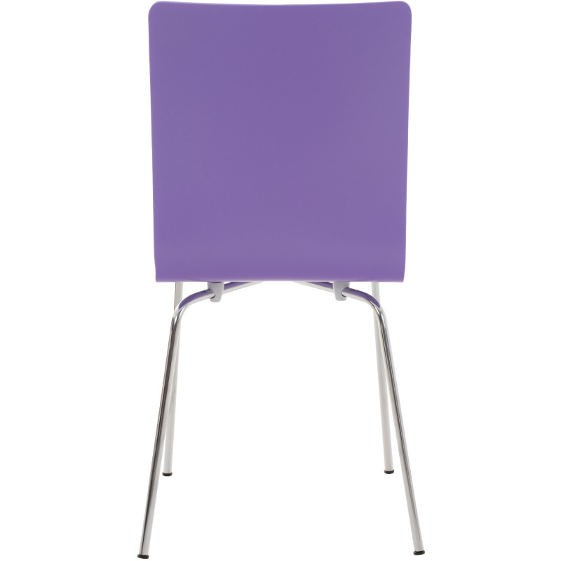 Chaise moderne minimaliste en Bois Violet Métal Argenté Zarnys - 5