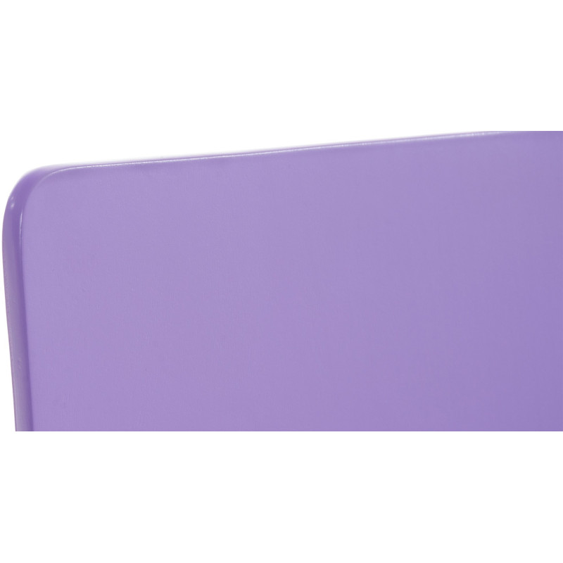 Chaise moderne minimaliste en Bois Violet Métal Argenté Zarnys - 7