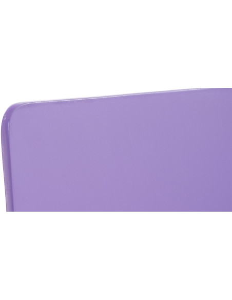 Chaise moderne minimaliste en Bois Violet Métal Argenté Zarnys - 7