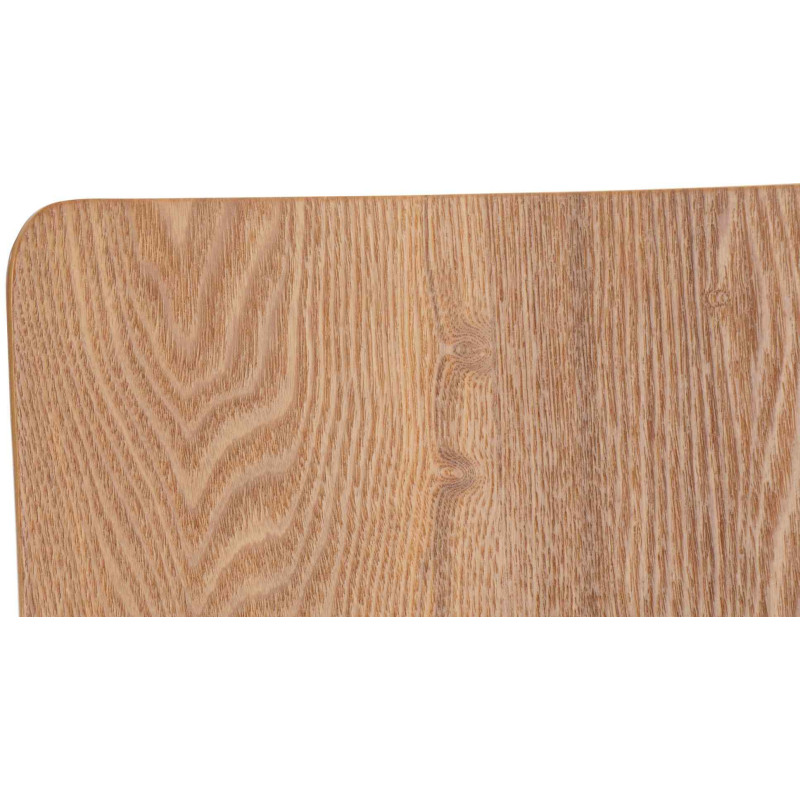 Chaise moderne minimaliste en Bois Marron chêne Métal Argenté Zarnys - 7