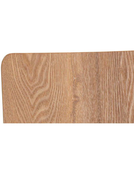 Chaise moderne minimaliste en Bois Marron chêne Métal Argenté Zarnys - 7