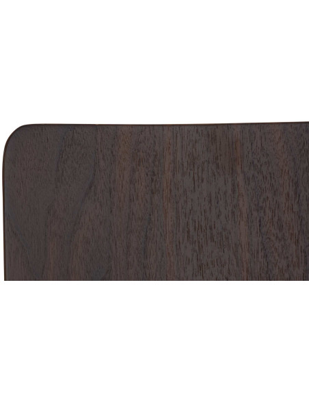 Chaise moderne minimaliste en Bois Marron noyer Métal Argenté Zarnys - 7