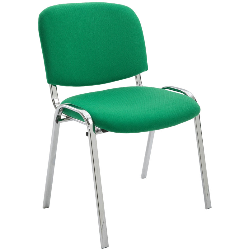 Chaise moderne en Tissu Vert Métal Argenté Velyria - 1