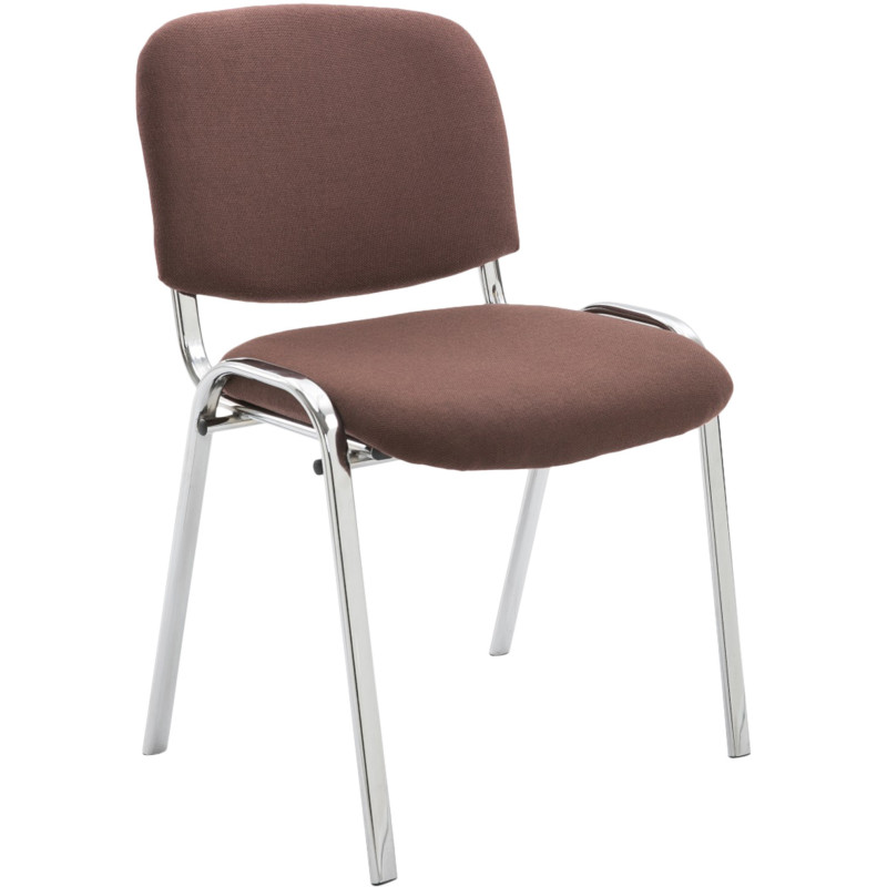 Chaise moderne en Tissu Marron Métal Argenté Velyria - 1