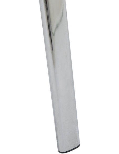 Chaise moderne en Tissu Bleu Métal Argenté Velyria - 4