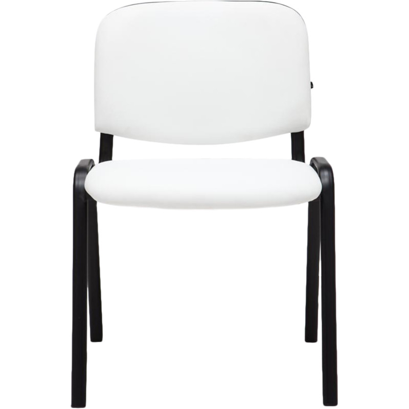 Chaise moderne en Polyuréthane Blanc Métal Noir Aliora - 3