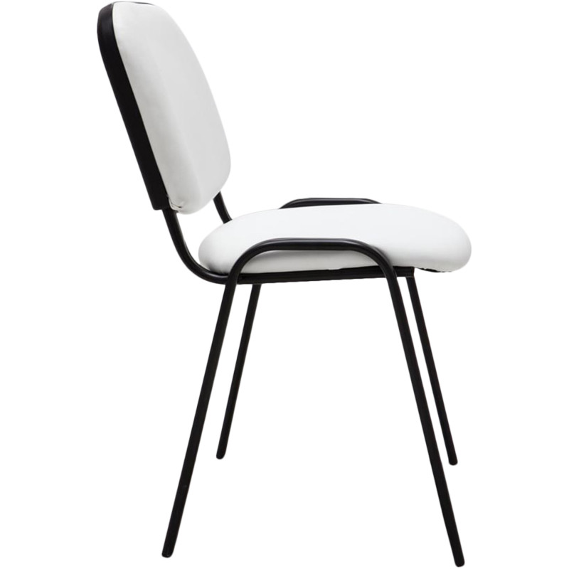 Chaise moderne en Polyuréthane Blanc Métal Noir Aliora - 4