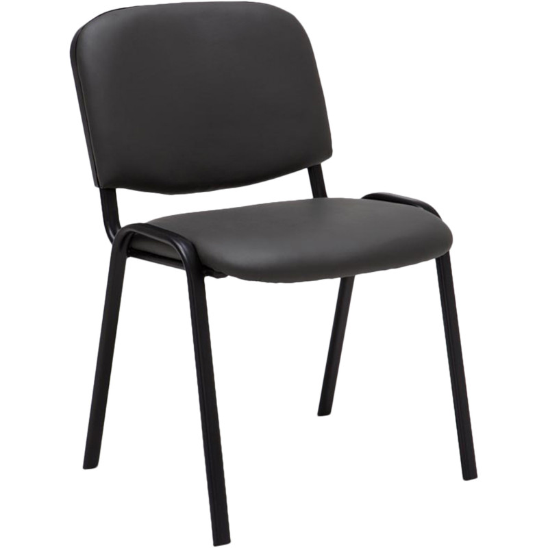 Chaise moderne en Polyuréthane Gris Métal Noir Aliora - 1