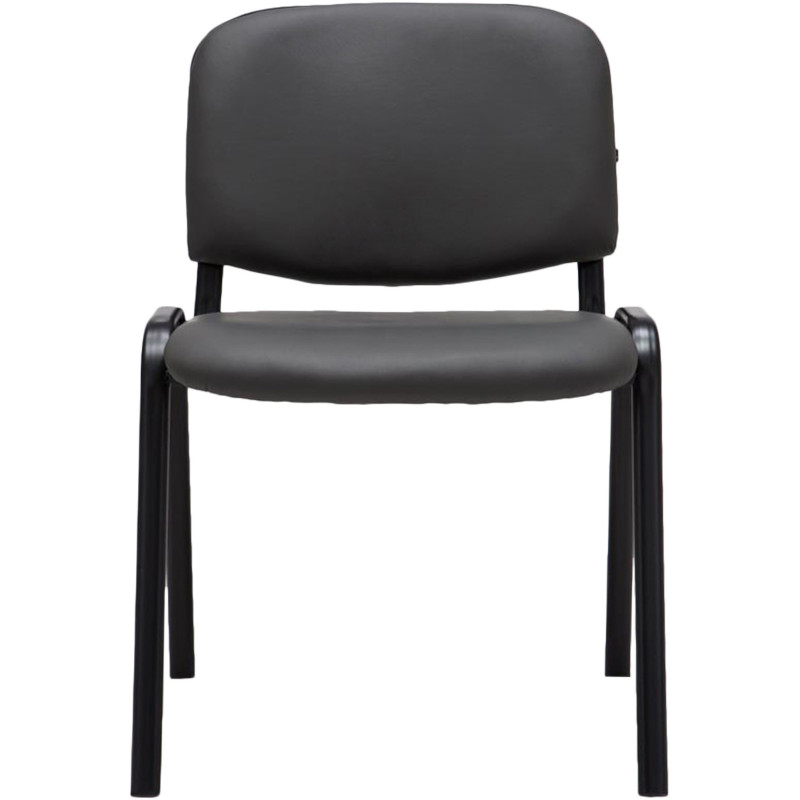 Chaise moderne en Polyuréthane Gris Métal Noir Aliora - 3