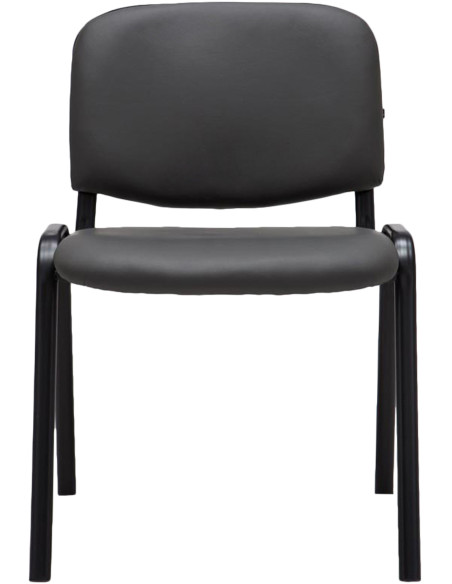 Chaise moderne en Polyuréthane Gris Métal Noir Aliora - 3