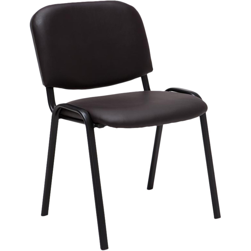 Chaise moderne en Polyuréthane Marron Métal Noir Aliora - 1