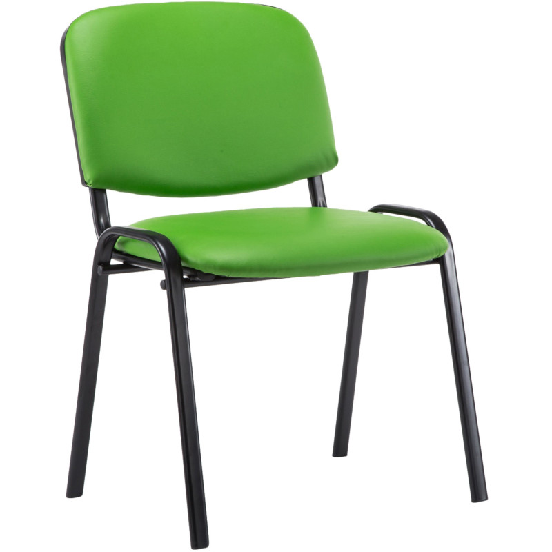 Chaise moderne en Polyuréthane Vert Métal Noir Aliora - 1