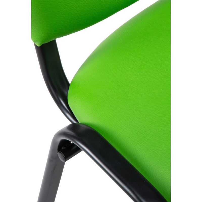 Chaise moderne en Polyuréthane Vert Métal Noir Aliora - 2