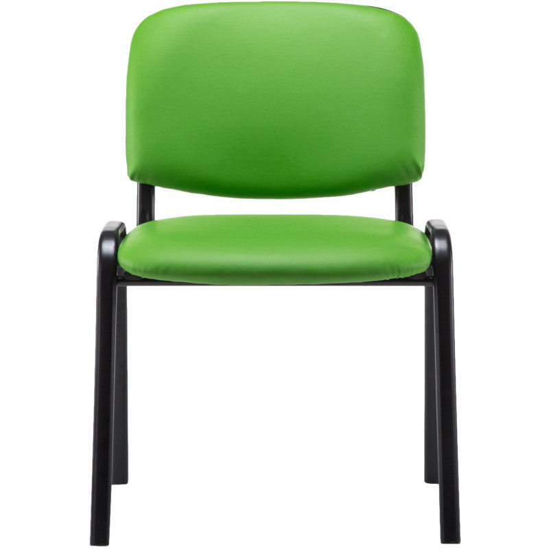 Chaise moderne en Polyuréthane Vert Métal Noir Aliora - 3