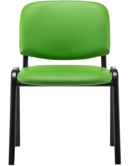 Chaise moderne en Polyuréthane Vert Métal Noir Aliora - 3