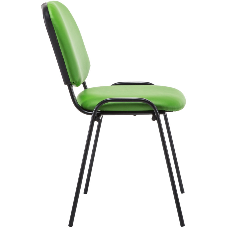 Chaise moderne en Polyuréthane Vert Métal Noir Aliora - 4