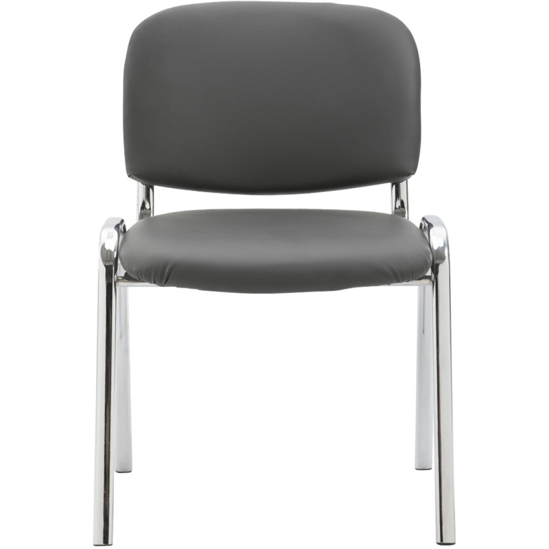 Chaise moderne en Polyuréthane Gris Métal Argenté Velyria - 2