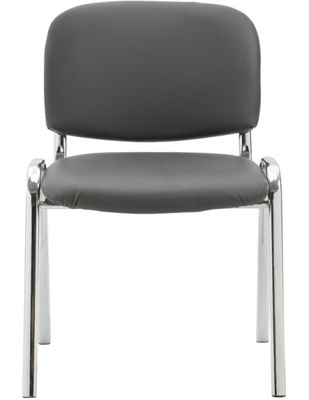 Chaise moderne en Polyuréthane Gris Métal Argenté Velyria - 2