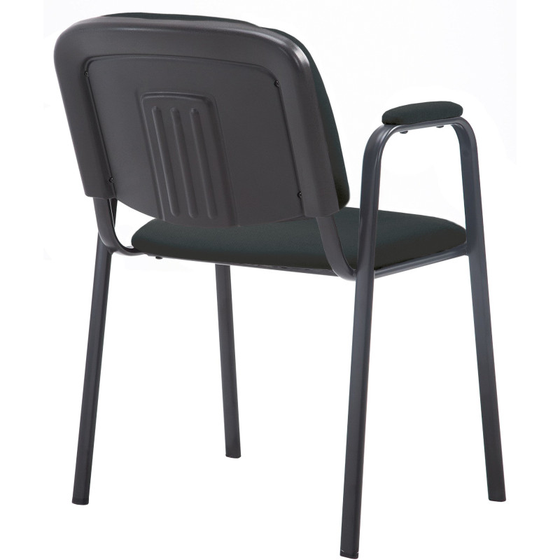 Chaise moderne avec accoudoirs en Tissu Noir Métal Noir Mariala - 2