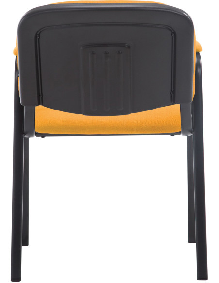 Chaise moderne avec accoudoirs en Tissu Orange Métal Noir Mariala - 3