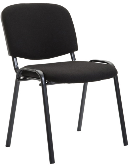 Chaise moderne en Tissu Noir Métal Noir Cyliera - 1