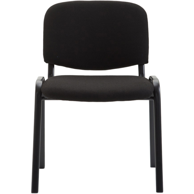 Chaise moderne en Tissu Noir Métal Noir Cyliera - 2