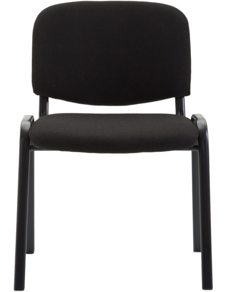 Chaise moderne en Tissu Noir Métal Noir Cyliera - 2