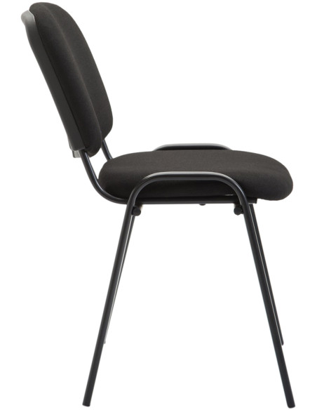 Chaise moderne en Tissu Noir Métal Noir Cyliera - 3