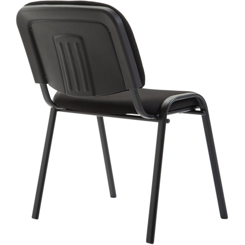 Chaise moderne en Tissu Noir Métal Noir Cyliera - 4