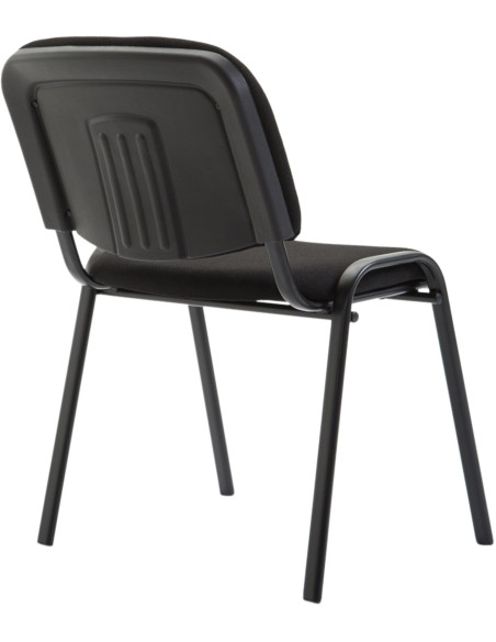 Chaise moderne en Tissu Noir Métal Noir Cyliera - 4