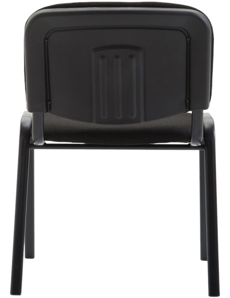 Chaise moderne en Tissu Noir Métal Noir Cyliera - 5