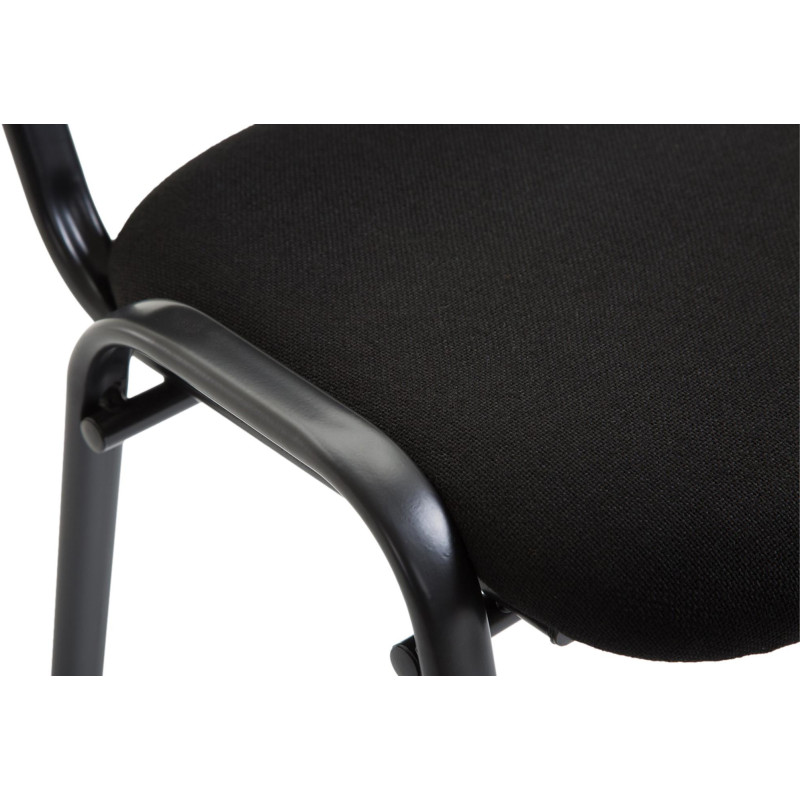 Chaise moderne en Tissu Noir Métal Noir Cyliera - 7