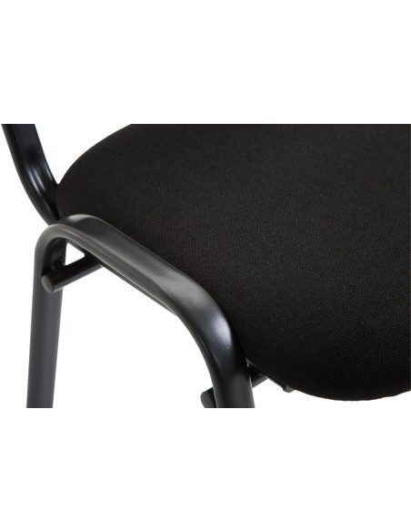 Chaise moderne en Tissu Noir Métal Noir Cyliera - 7