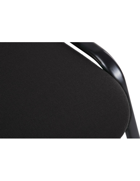 Chaise moderne en Tissu Noir Métal Noir Cyliera - 8