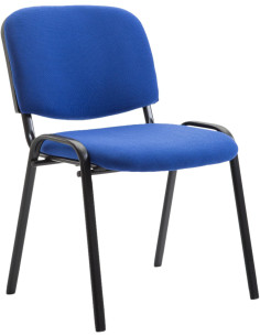 Chaise moderne en Tissu Bleu Métal Noir Cyliera - 1