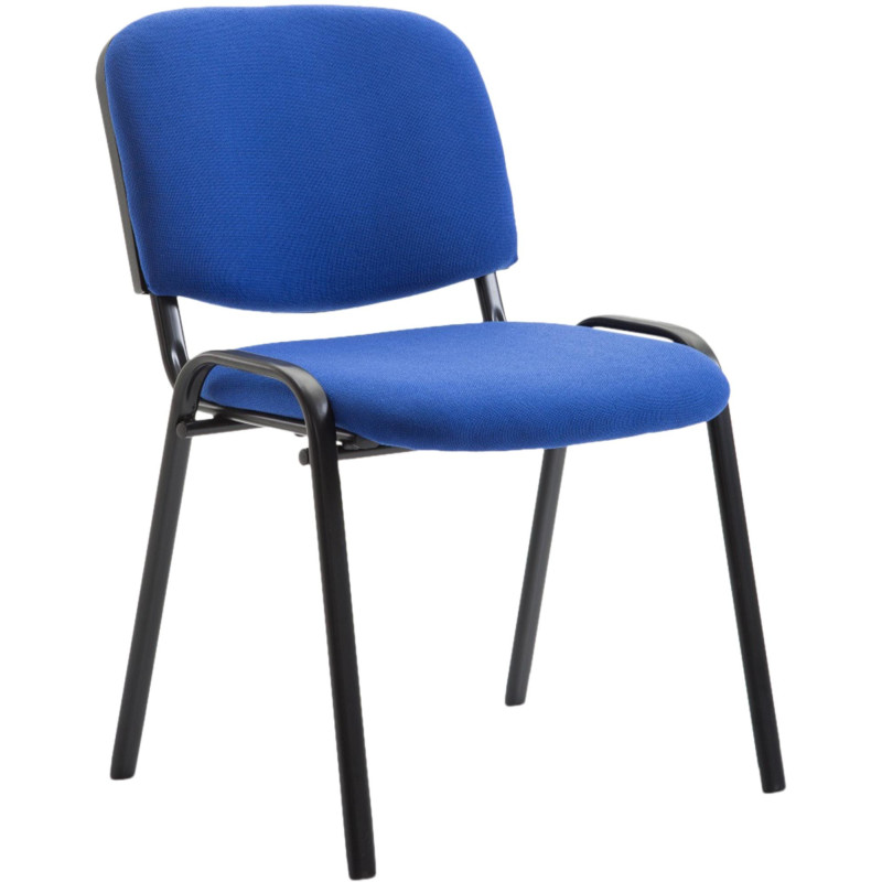 Chaise moderne en Tissu Bleu Métal Noir Cyliera - 1