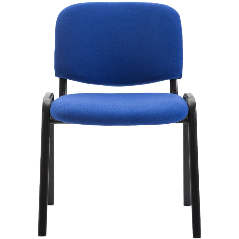 Chaise moderne en Tissu Bleu Métal Noir Cyliera - 2