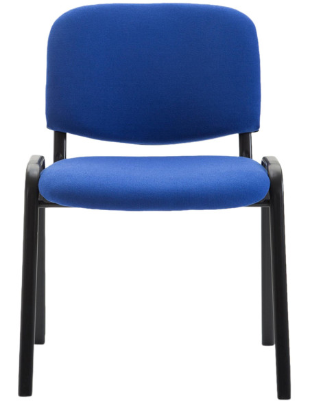 Chaise moderne en Tissu Bleu Métal Noir Cyliera - 2