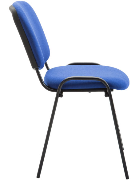 Chaise moderne en Tissu Bleu Métal Noir Cyliera - 3